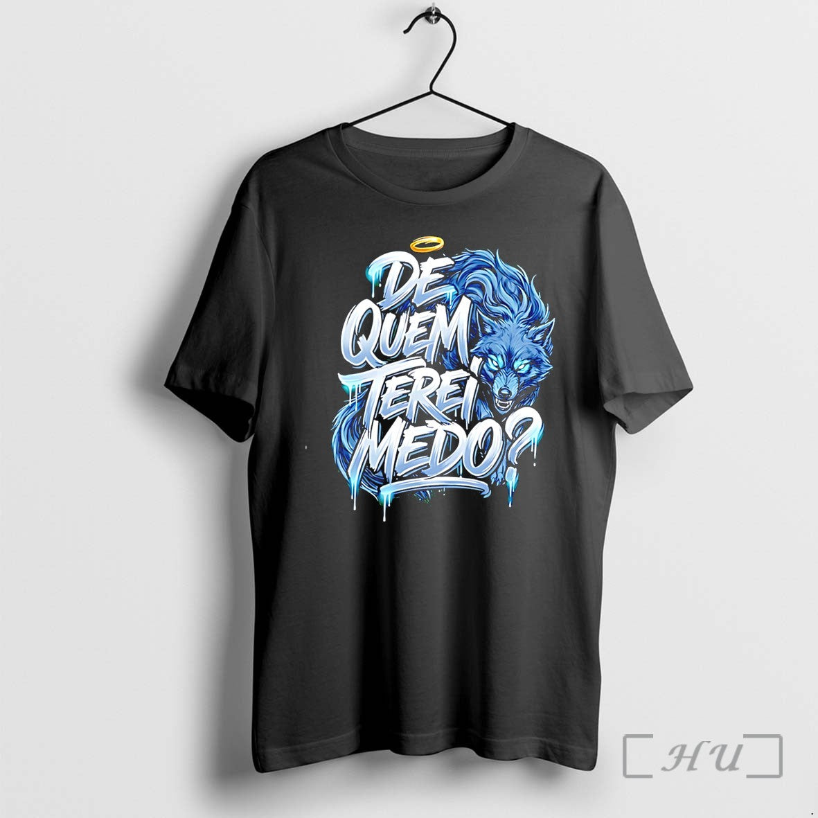 Officials De Quem Terei Medo Wolf Illustration Tee