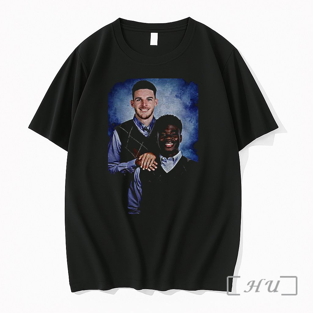 Officials Declan Rice And Bukayo Saka Arsenal England Fc Step Brothers 2026 Premium T Shirts