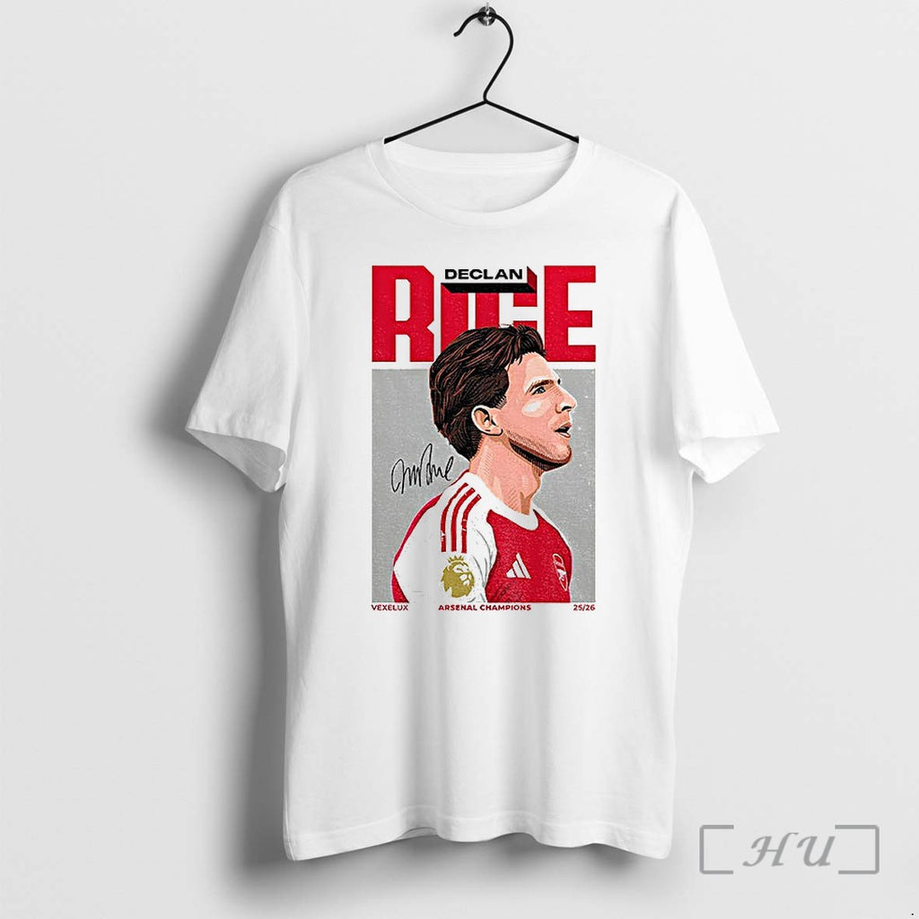 Officials Declan Rice Cartoon Arsenal Fc Vexels Champions 25 26 Signature Premium T Shirts Sweater