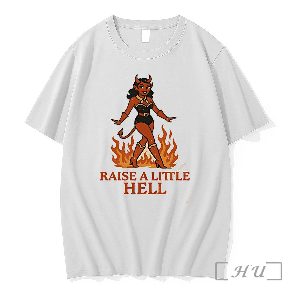 Officials Demon Cowgirl Raise A Little Hell Premium T Shirts Sweater Hoodie Jpg