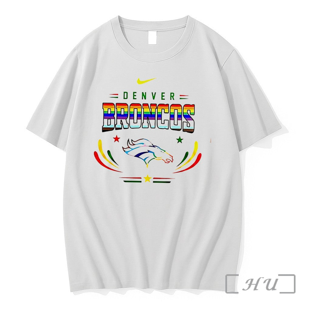 Officials Denver Broncos Pride Month 2026 Lgbt Love X Nfl Game Tee Premium T Shirts