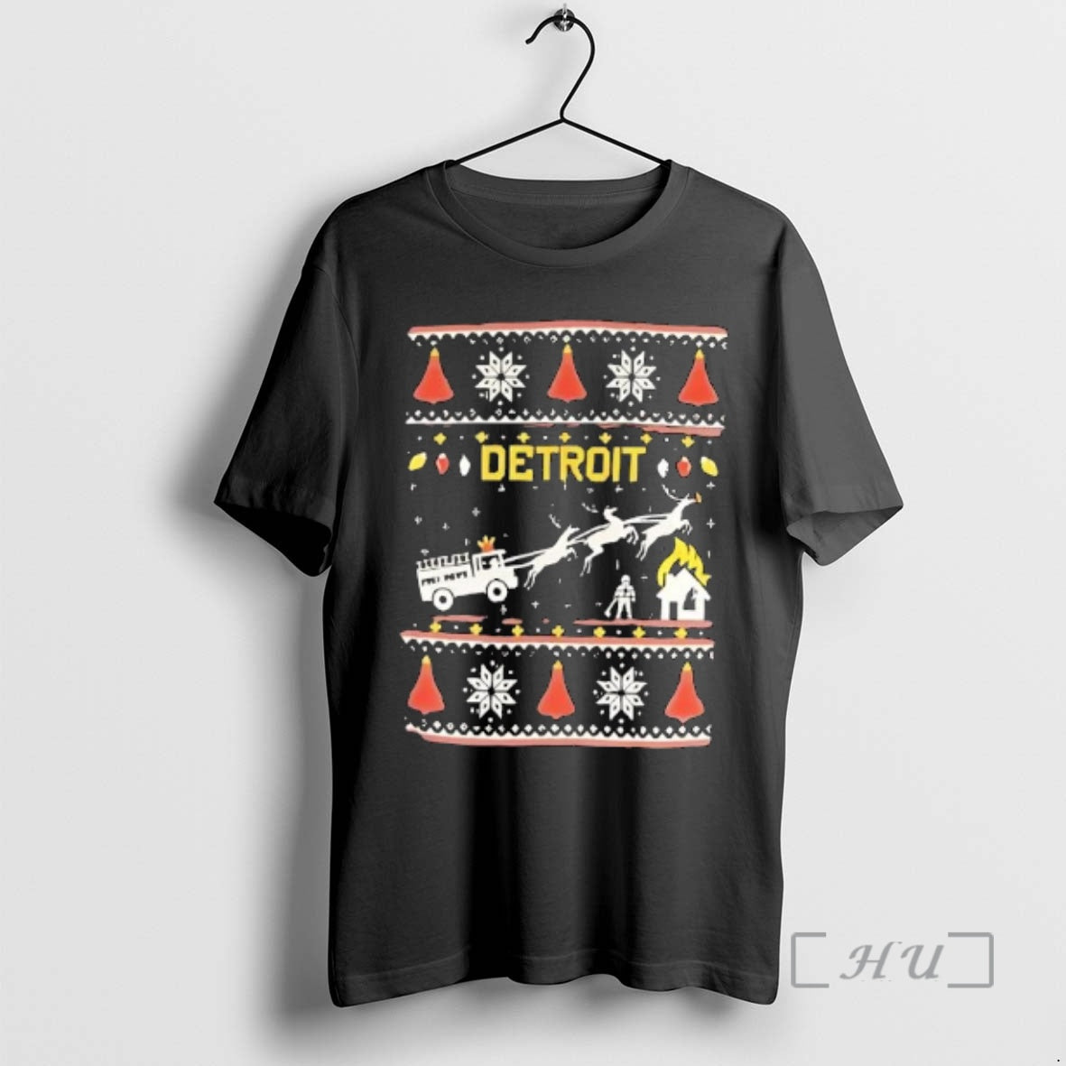 Officials Detroit Firemens Benevolent Fund Ugly Holiday T-Shirts, Hoodie, Sweatshirt | PrintMintTees.com