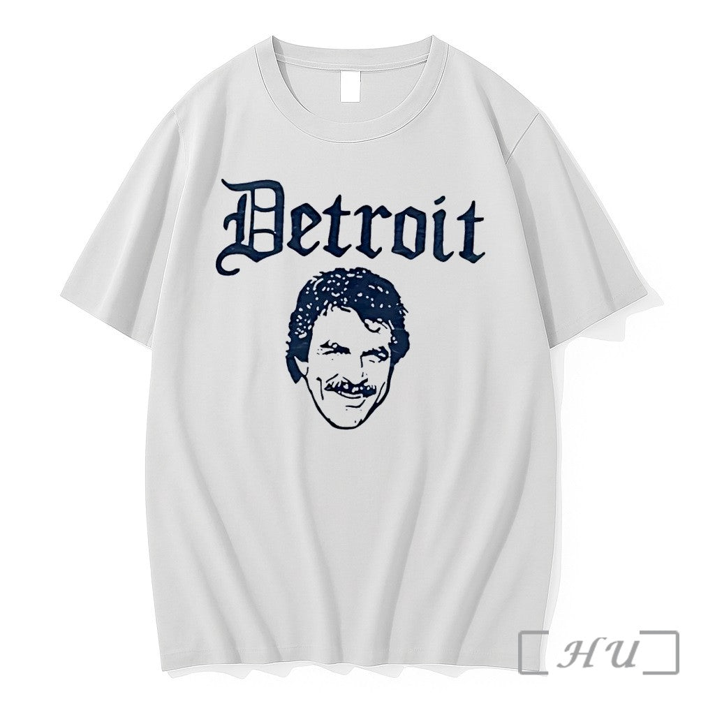 Officials Detroit Tom Selleck Mustache Portrait White