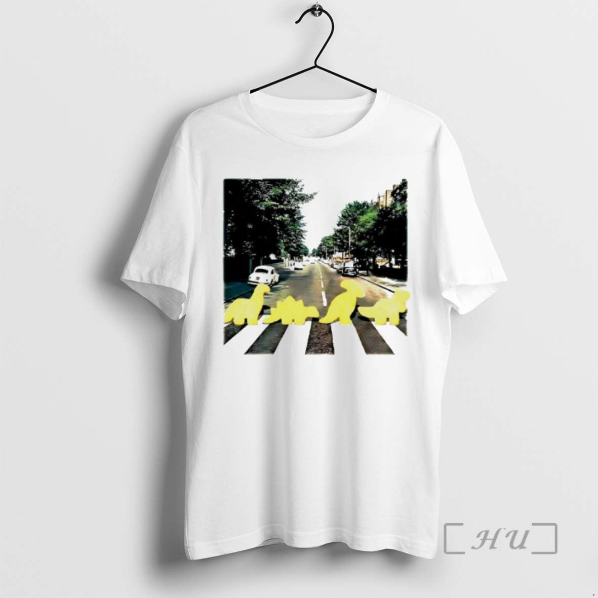 Officials Dino Chicken Nuggets And Abbey Road Album Cover T-Shirts, Hoodie, Sweatshirt | PrintMintTees.com