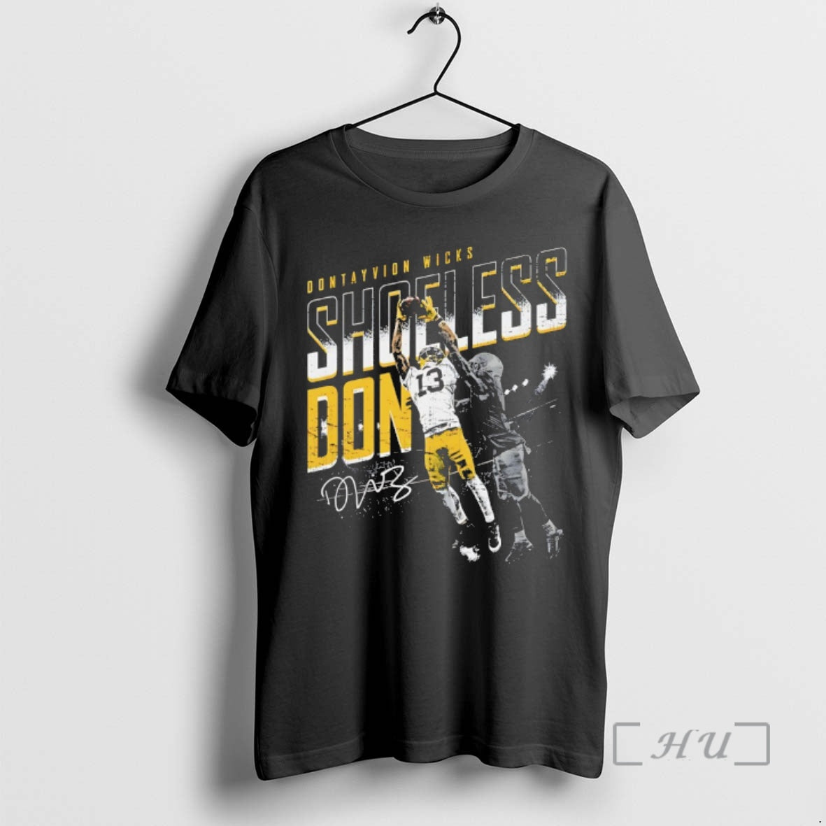 Officials Dontayvion Wicks Green Bay Packers Shoeless Don Catch Signature T-Shirts, Hoodie, Sweatshirt | PrintMintTees.com