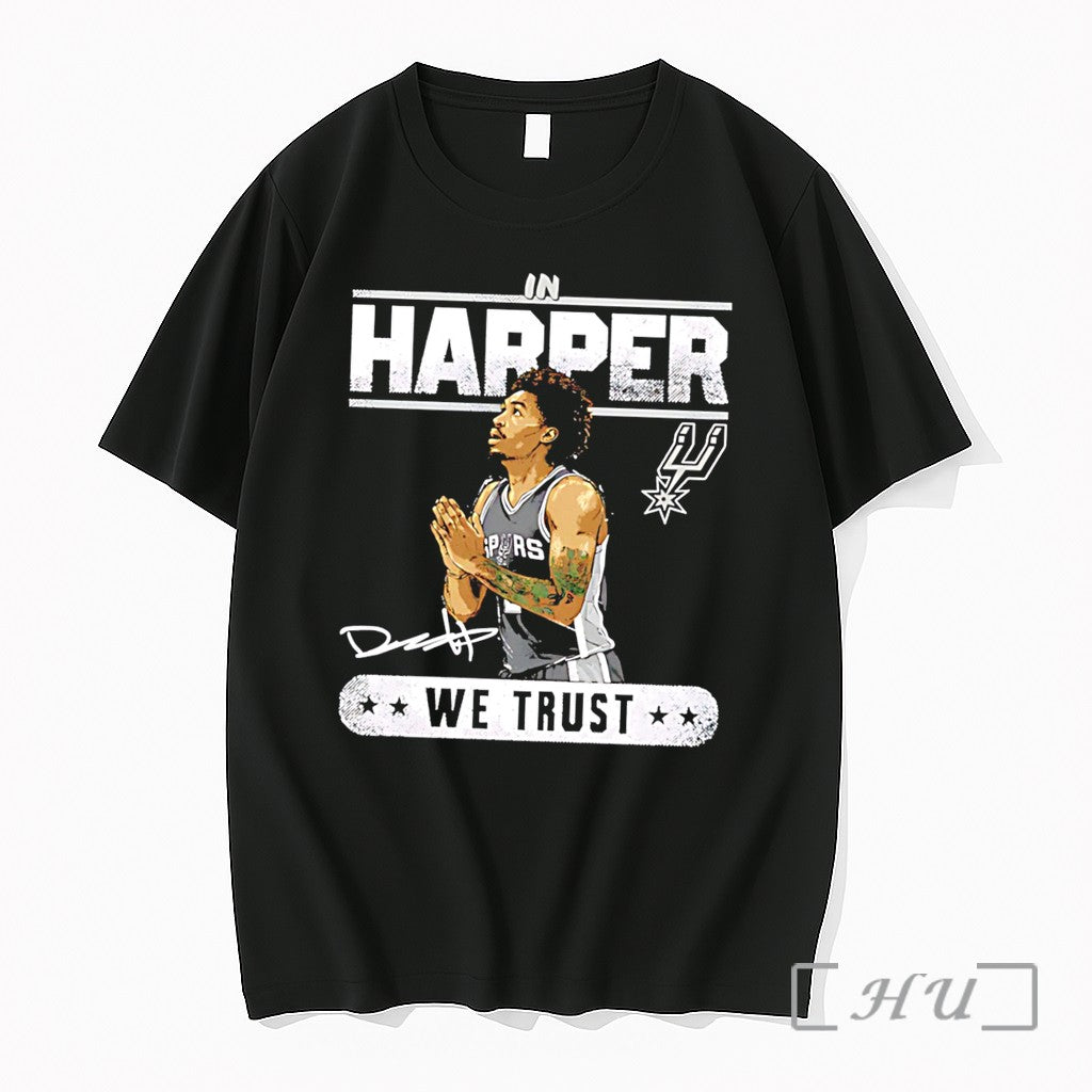 Officials Dylan Harper San Antonio Spurs In Harper We Trust Signature Tee Premium T Shirts