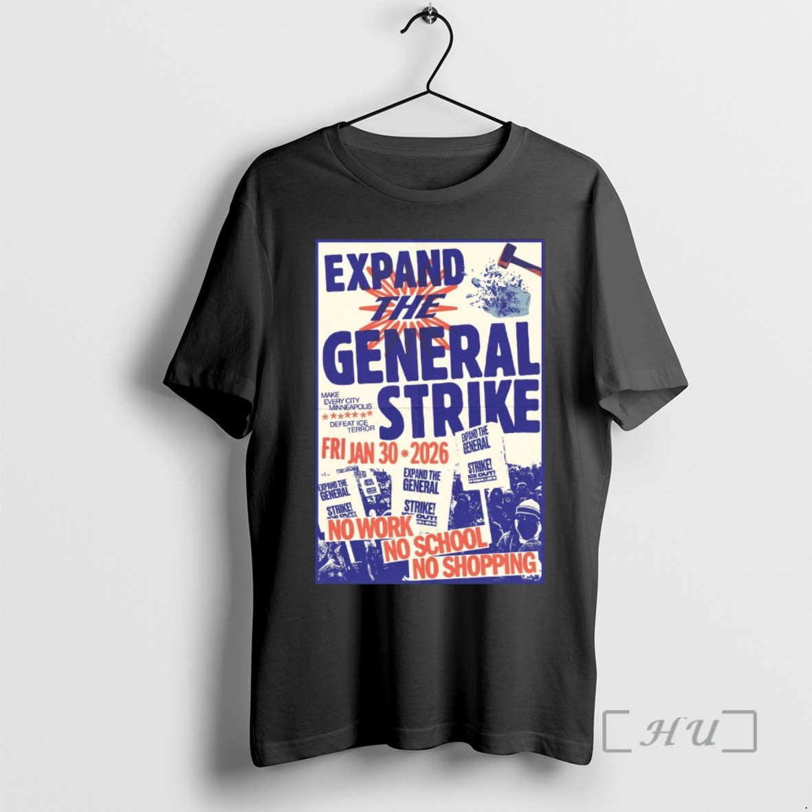 Officials Expand The General Strike January 30 2026 No Work No School No Shopping Premium T-Shirts, Hoodie, Sweatshirt