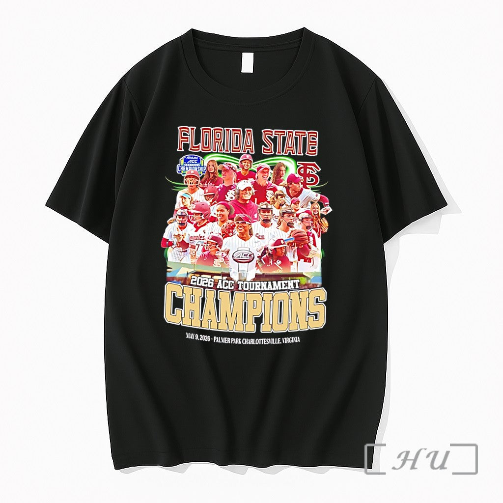 Officials Florida State Seminoles Softball 2026 Acc Tournament Champions Team Collage Tee Premium T Shirts