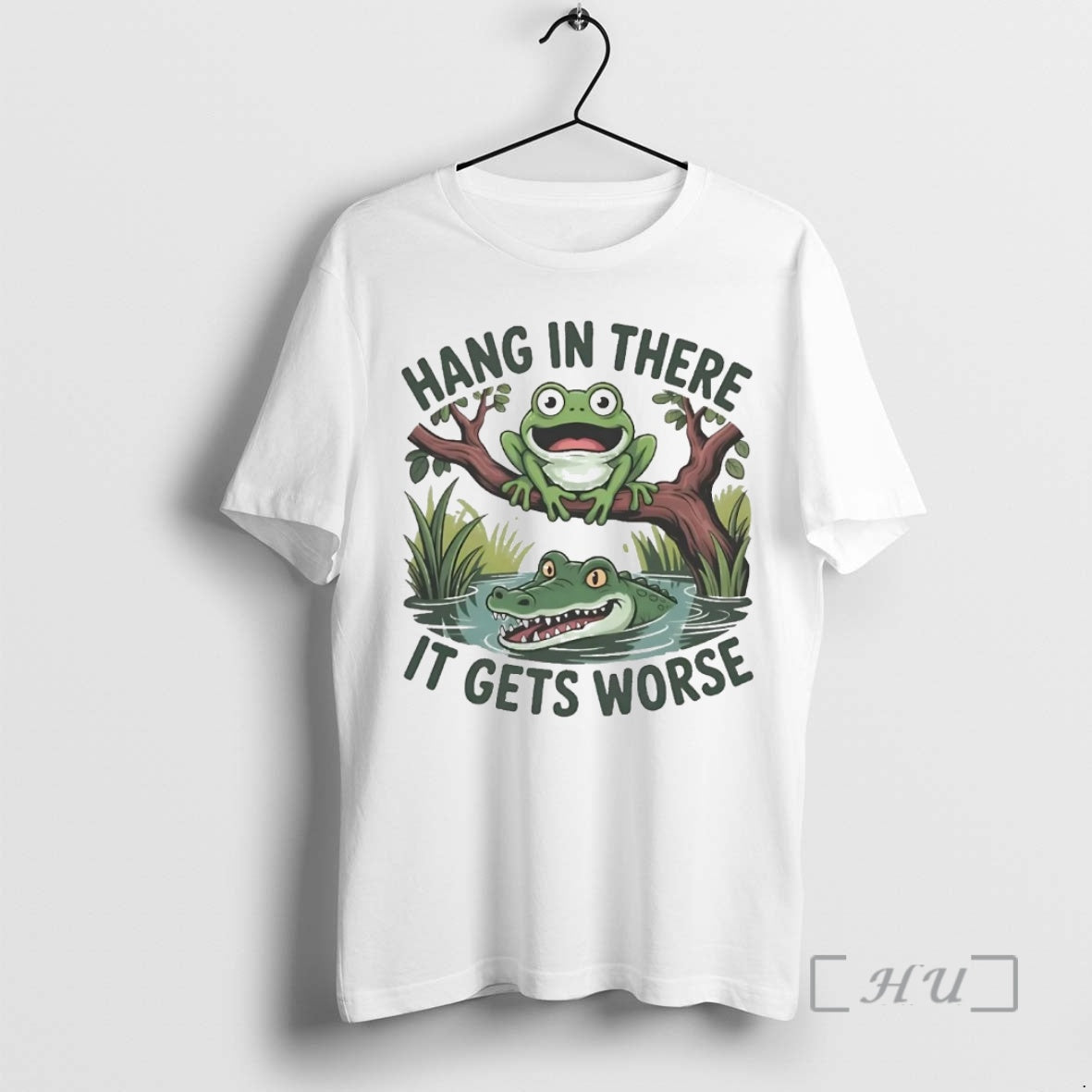 Officials Frog Hang In There It Gets Worse T-Shirts, Hoodie, Sweatshirt | PrintMintTees.com