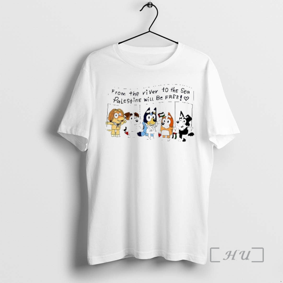 Officials From The River To The Sea Palestine Will Be Free Bluey Premium T Shirts Hoodie, Sweatshirt | PrintMintTees.com