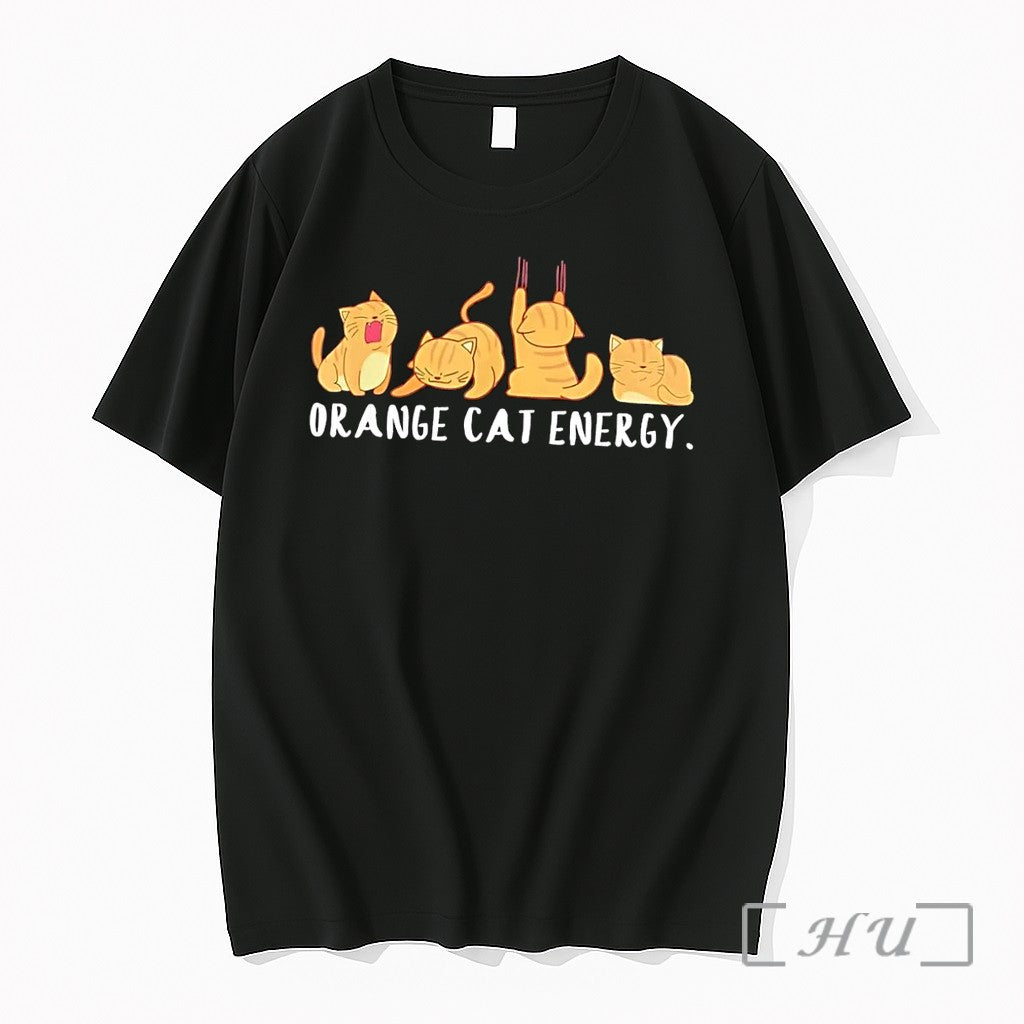 Officials Funny Orange Cat Energy Black Premium T Shirts Sweater Hoodie Jpg