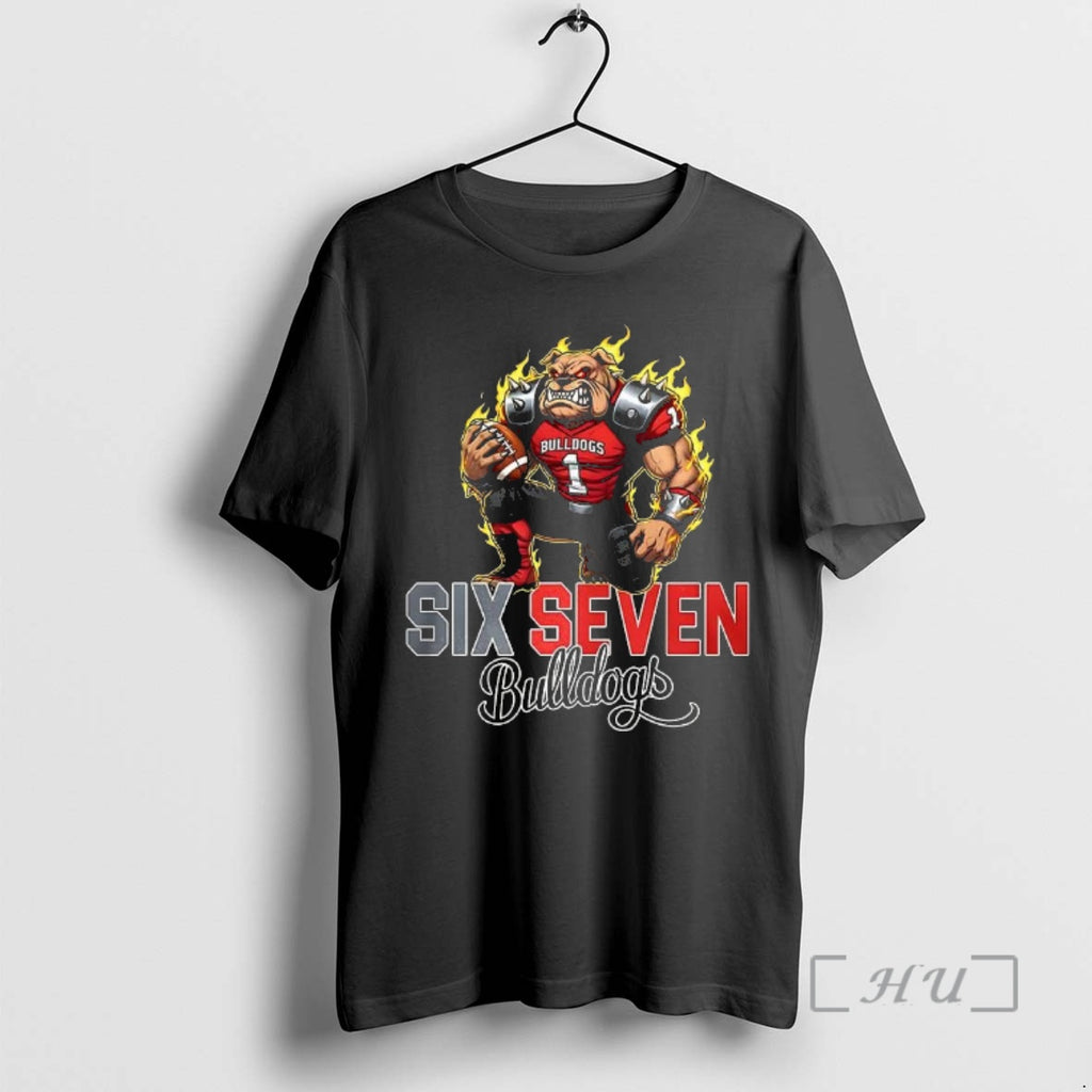 Officials Georgia Bulldog Football Six Seven Mascot Burning T-Shirts, Hoodie, Sweatshirt | PrintMintTees.com