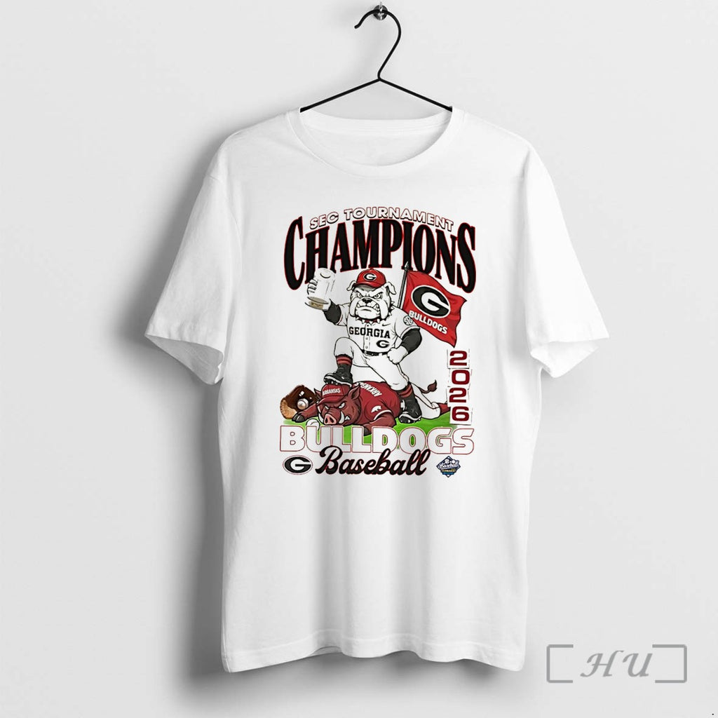 Officials Georgia Bulldogs Baseball Champions 2026 Sec Baseball Tournament Mascot Tee Premium T Shirts Sweater
