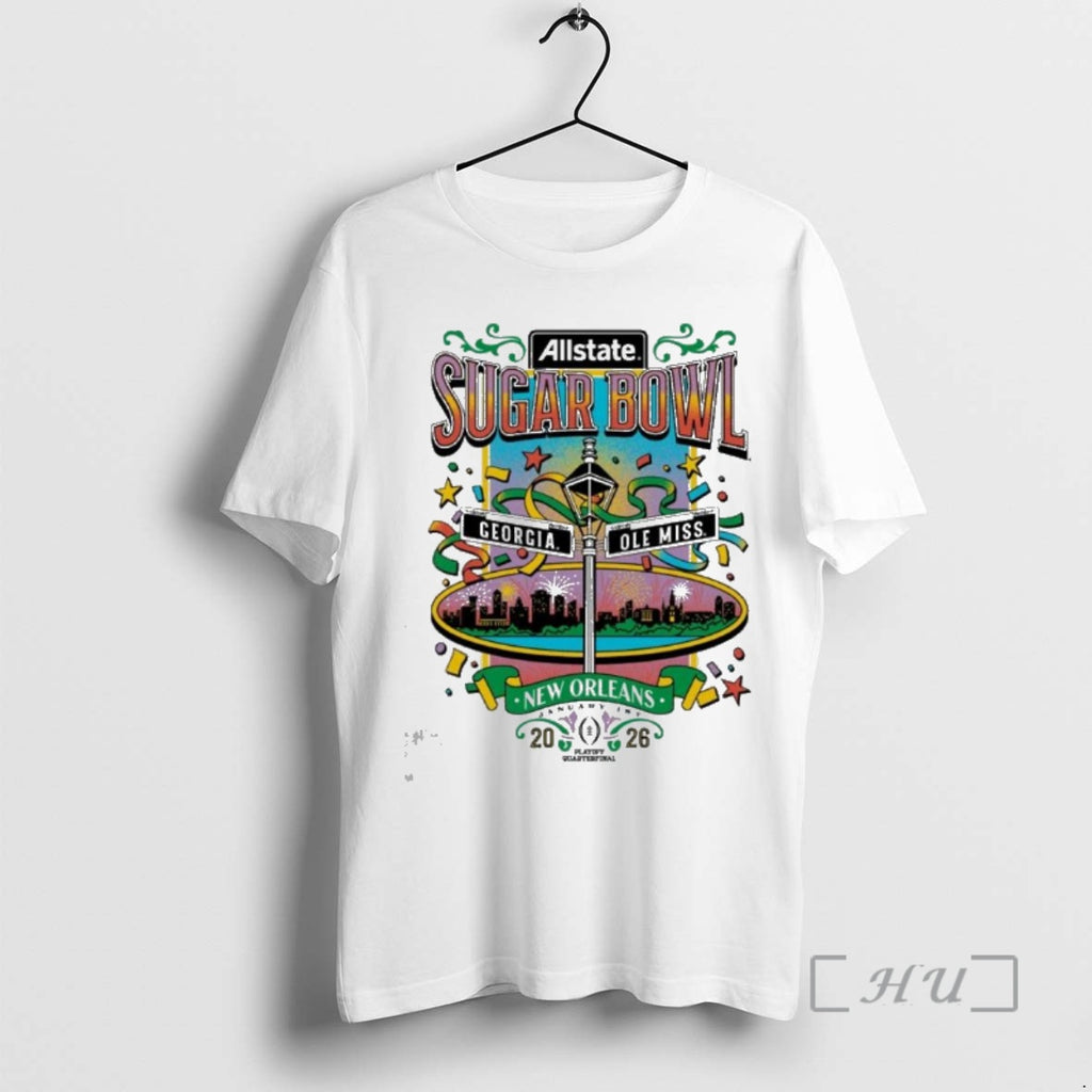 Officials Georgia Bulldogs Vs Ole Miss 2026 Allstate Sugar Bowl Nola Youth Premium T Shirts Hoodie, Sweatshirt