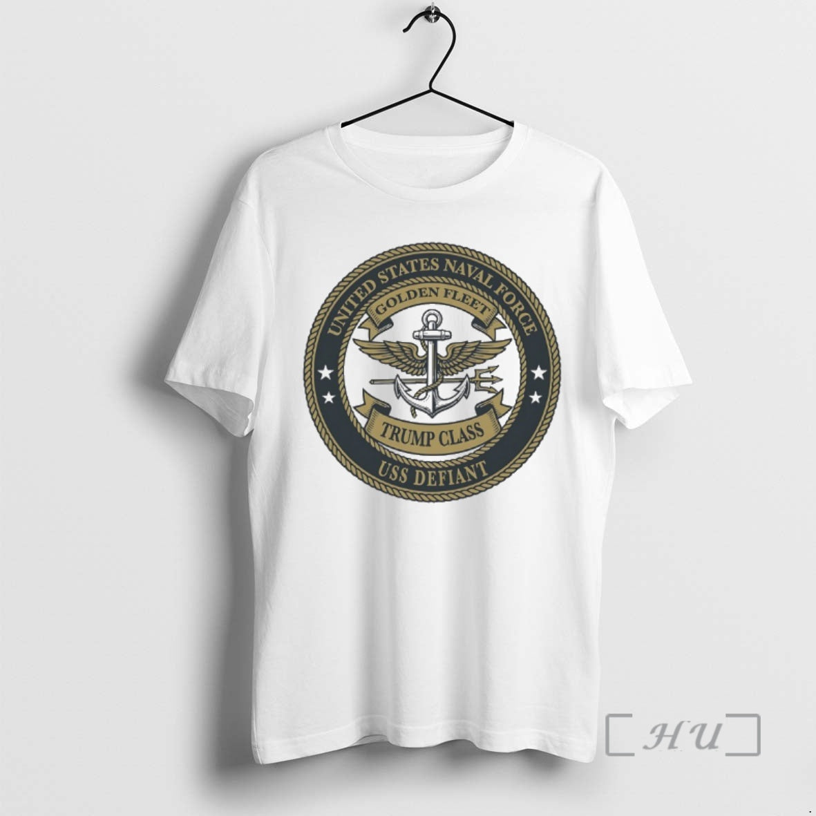 Officials Golden Fleet Trump Glass United States Naval Force Uss Defiant Premium T Shirts Sweater Hoodie, Sweatshirt
