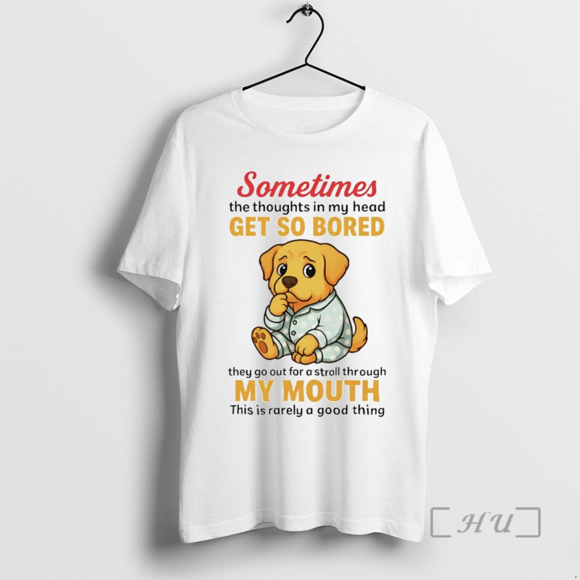 Officials Golden Retriever Sometimes The Thoughts In My Head T-Shirts, Hoodie, Sweatshirt | PrintMintTees.com