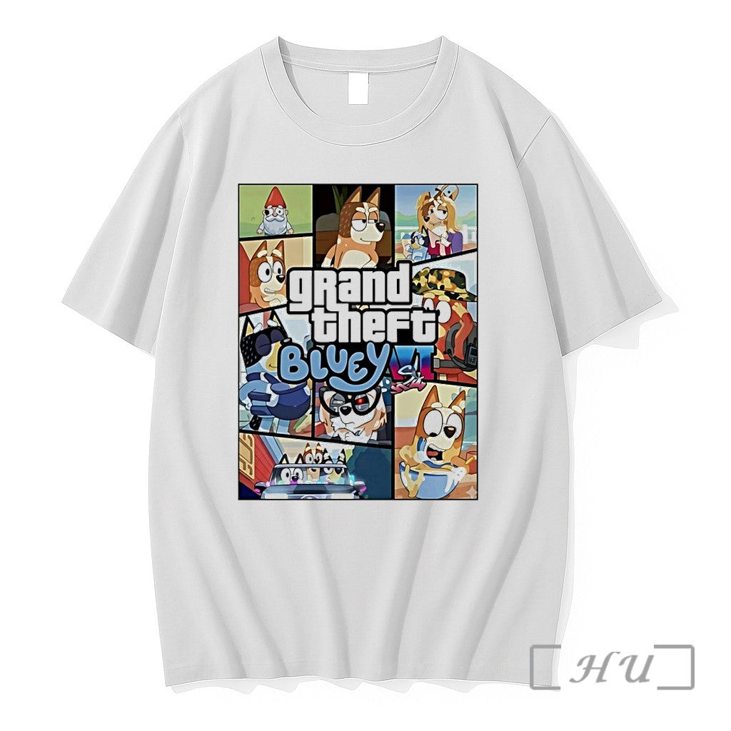 Officials Grand Theft Bluey Gamer Premium T Shirts Sweater Hoodie Jpg
