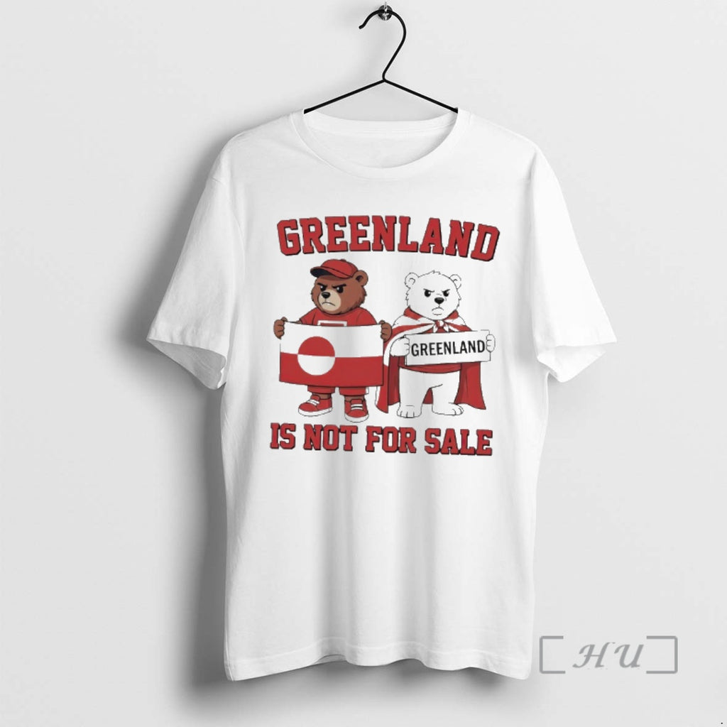 Officials Greenland Is Not For Sale Bear With Polar Bear Cartoon Anti Trump Premium T-Shirts, Hoodie, Sweatshirt