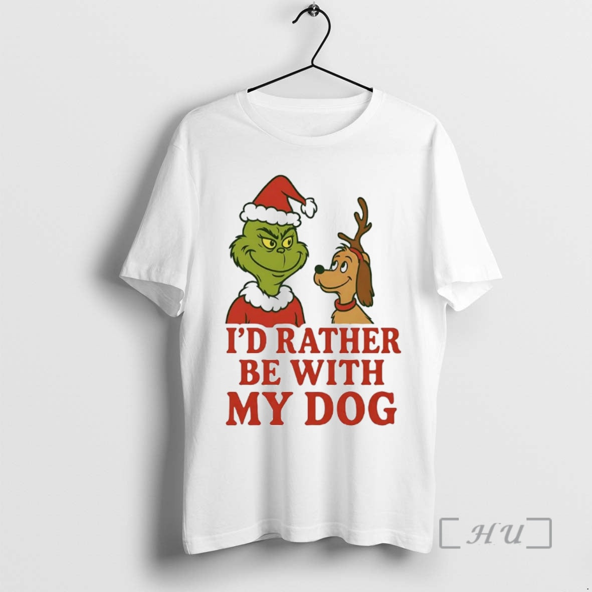 Officials Grinch Id Rather Be With My Dog Christmas T-Shirts, Hoodie, Sweatshirt | PrintMintTees.com