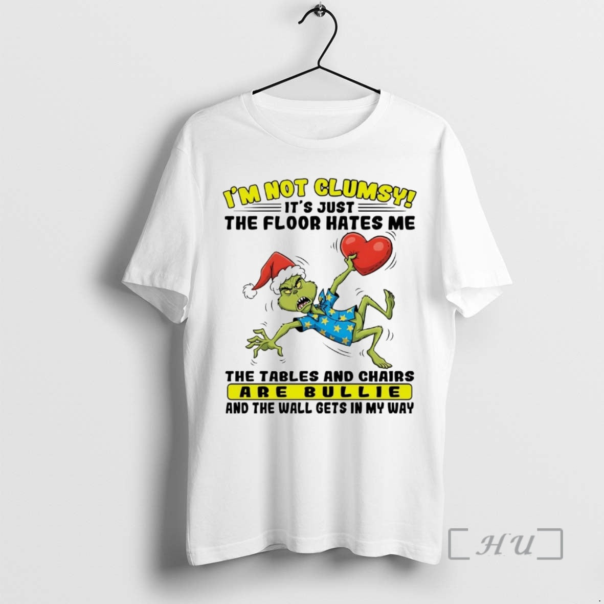 Officials Grinch Im Not Clumsy Its Just The Floor Hates Me Christmas Premium T Shirts Hoodie, Sweatshirt | PrintMintTees.com