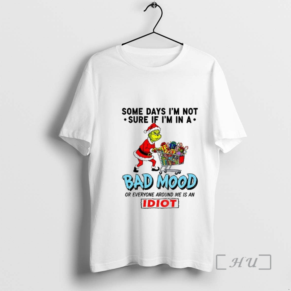 Officials Grinch Santa Some Days Im Not Sure If Im In A Bad Mood Or T-Shirts, Hoodie, Sweatshirt | PrintMintTees.com