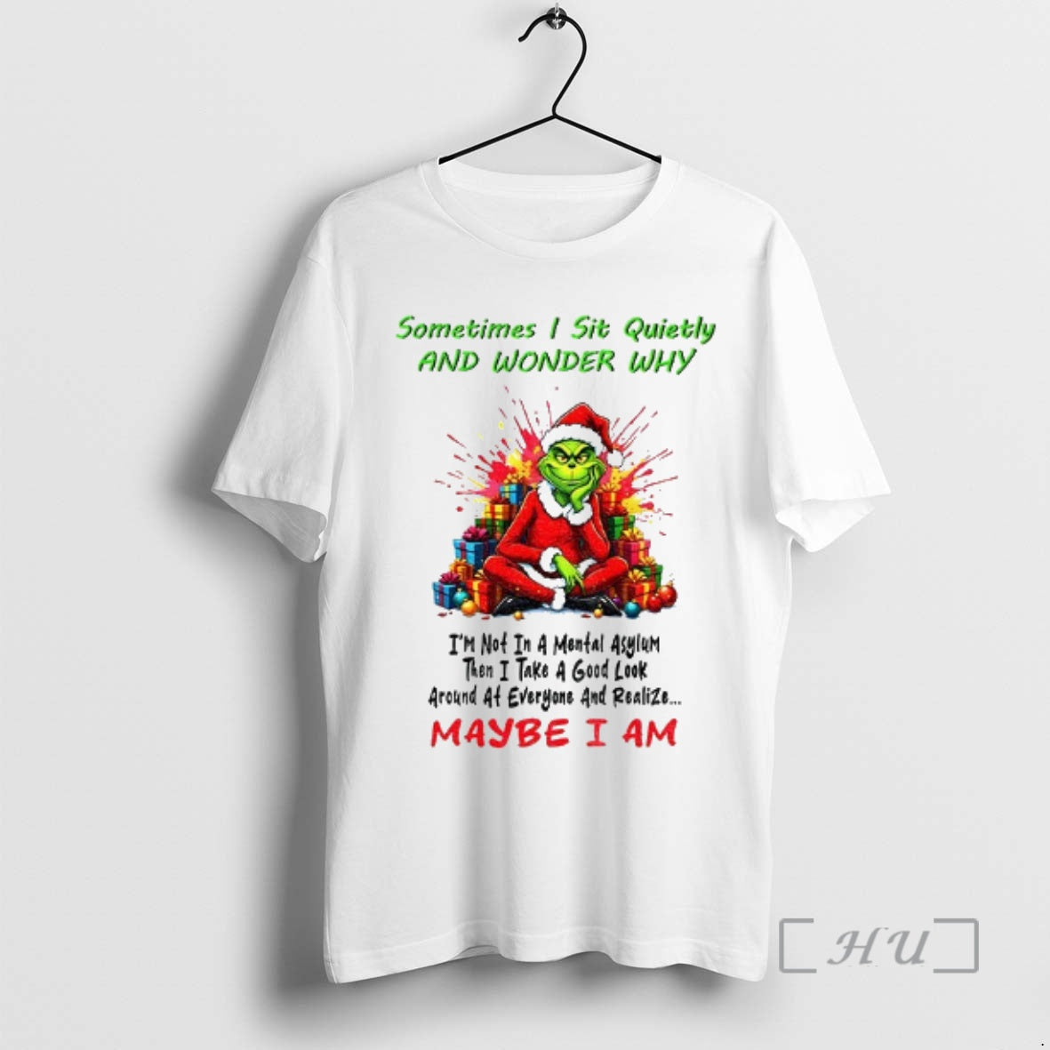 Officials Grinch Santa Sometimes 1 Sit Quietly And Wonder Why Im Not In A Mental T-Shirts, Hoodie, Sweatshirt