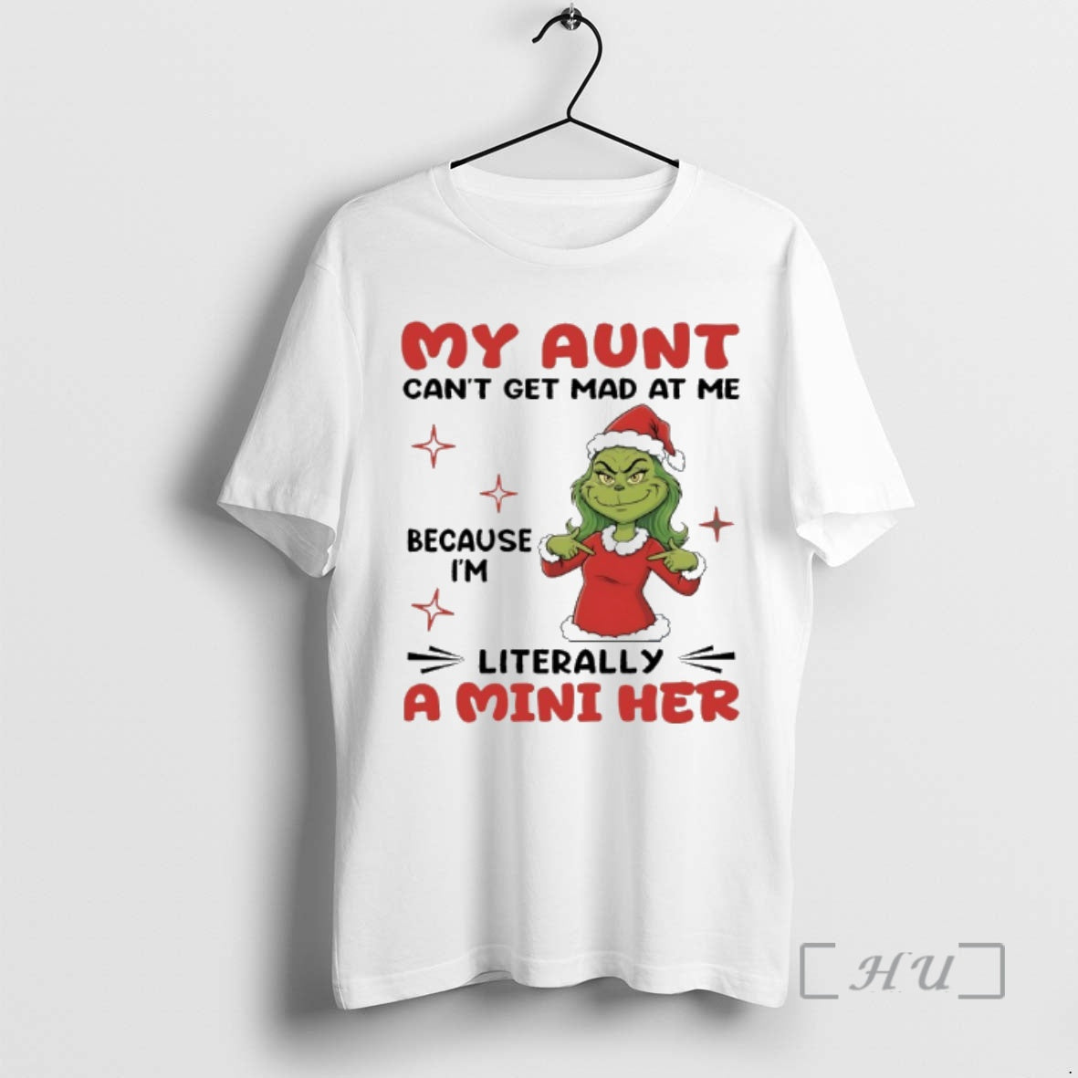 Officials Grinch My Aunt Cant Get Mad At Me Because Im Literally A Mini Her T-Shirts, Hoodie, Sweatshirt | PrintMintTees.com
