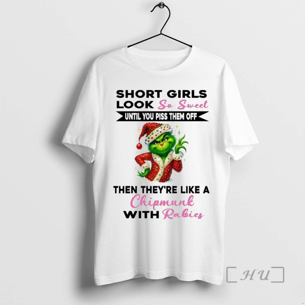 Officials Grinch Short Girls Look So Sweet Theyre Like Chipmunk Christmas Premium T Shirts Sweater Hoodie, Sweatshirt