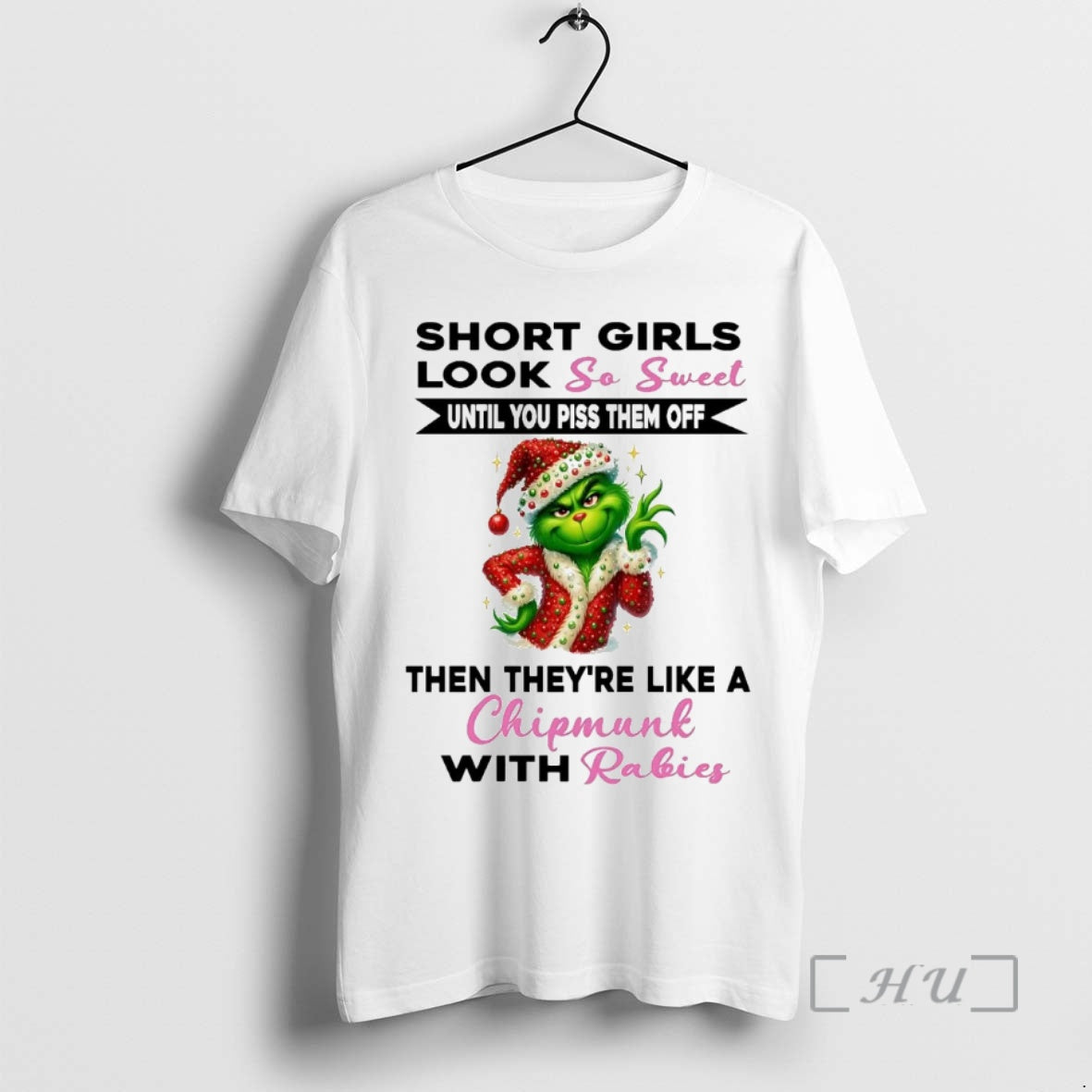 Officials Grinch Short Girls Look So Sweet Theyre Like Chipmunk Christmas Premium T Shirts Sweater Hoodie, Sweatshirt