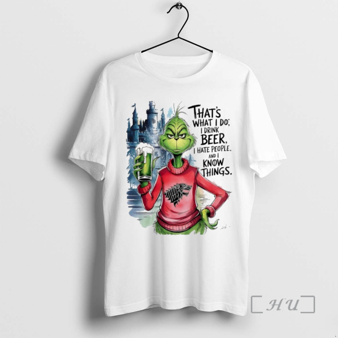 Officials Grinch Thats What I Do I Drink Beer I Hate People And I Know T-Shirts, Hoodie, Sweatshirt | PrintMintTees.com