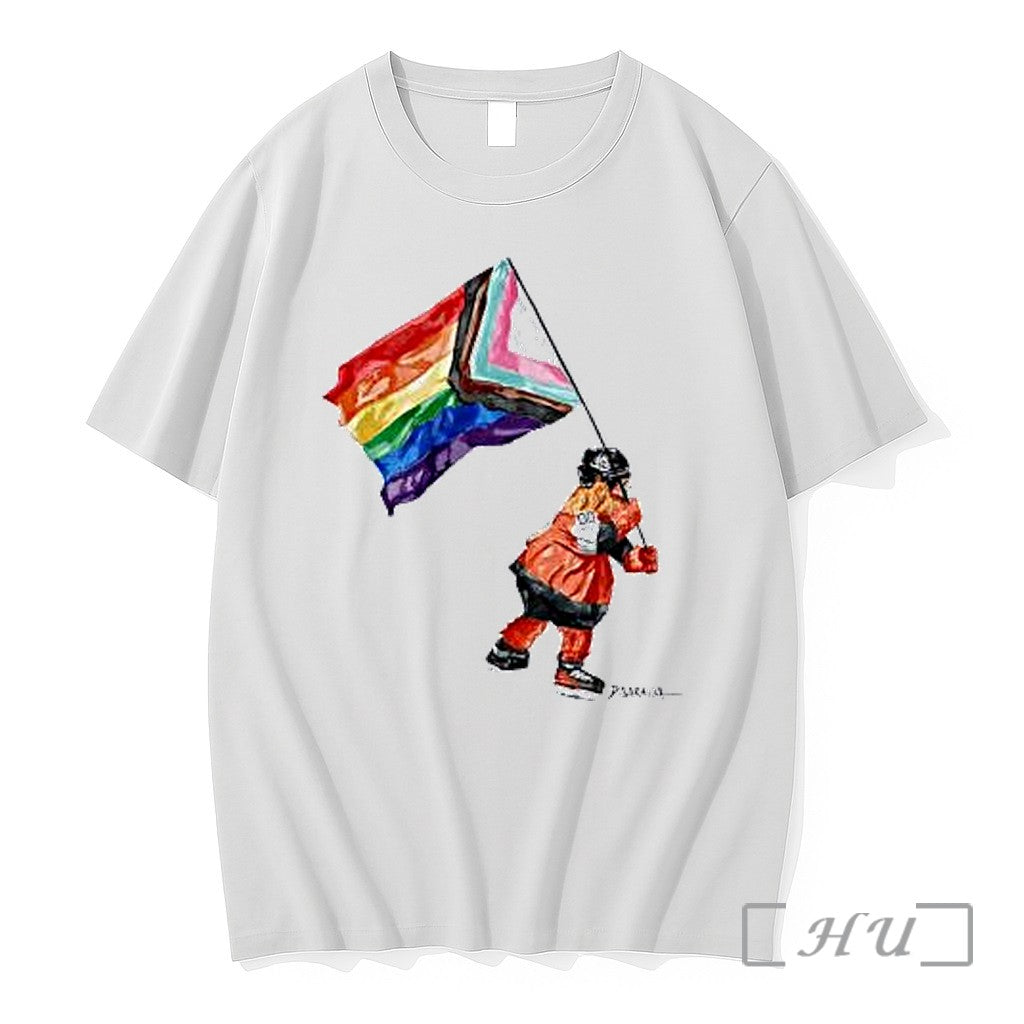 Officials Gritty Philadelphia Flyers Pride Flag Mascot Ice Hockey Watercolor
