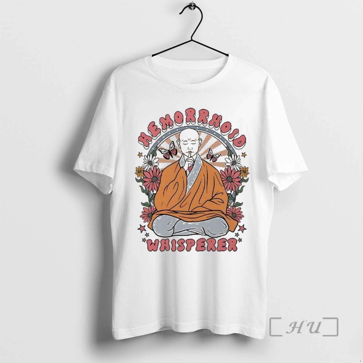 Officials Hemorrhoid Whisperer Monk Meditates Meme T-Shirts, Hoodie, Sweatshirt | PrintMintTees.com