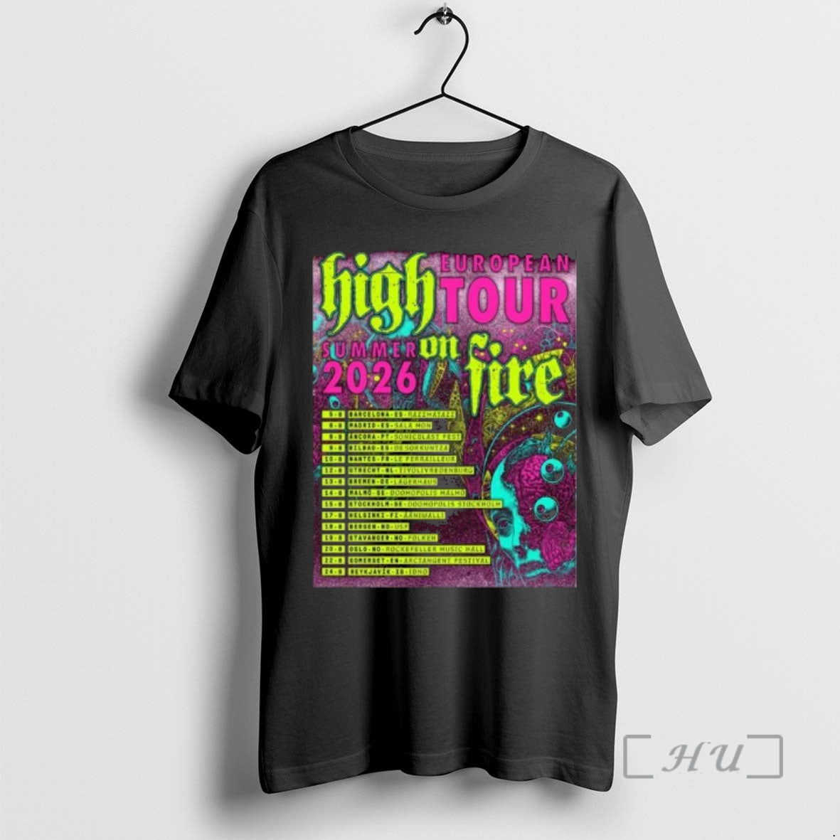 Officials High On Fire European Tour Summer 2026 T-Shirts, Hoodie, Sweatshirt | PrintMintTees.com
