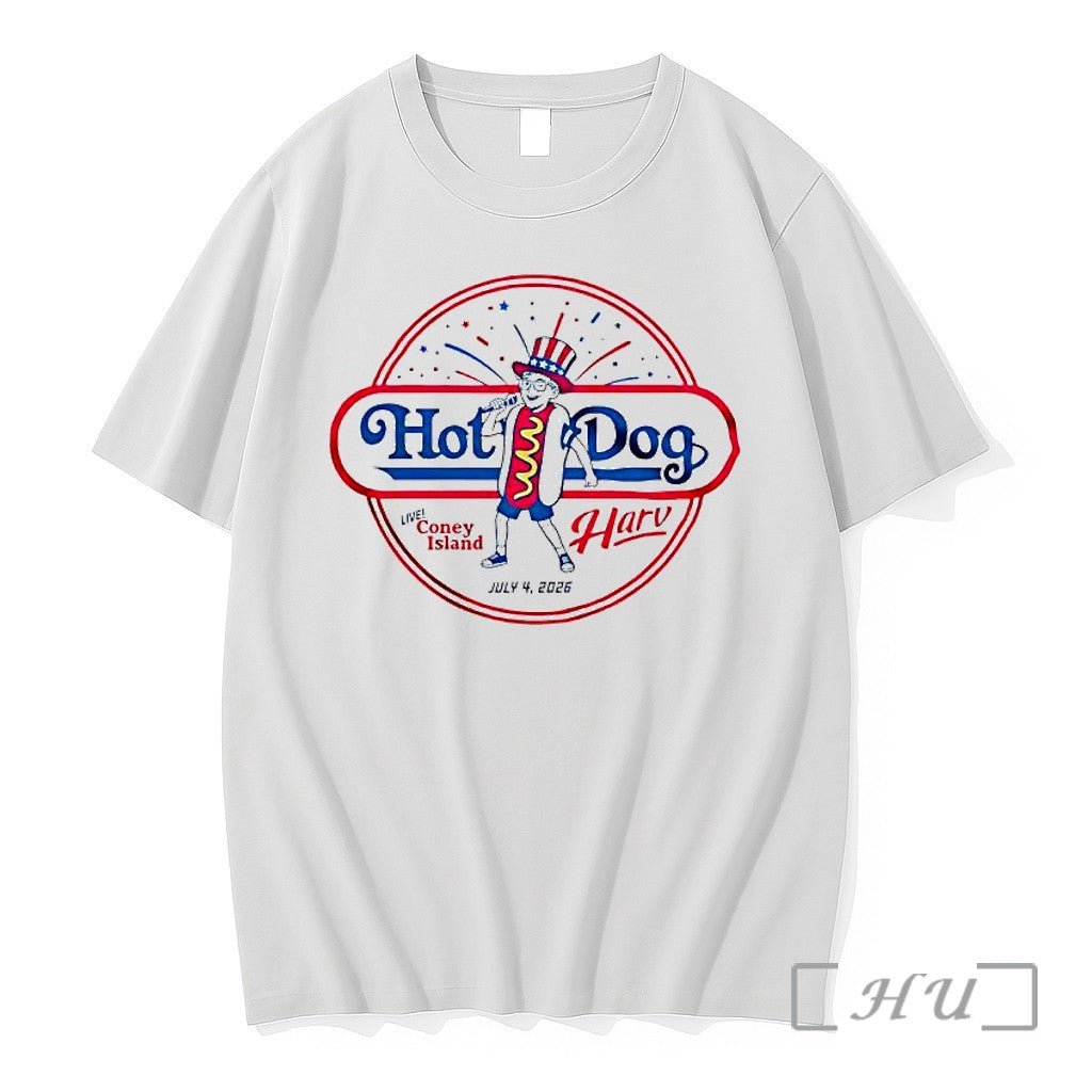 Officials Hot Dog Harv Coney Island July 4 2026 250th Anniversary Premium T Shirts Sweater