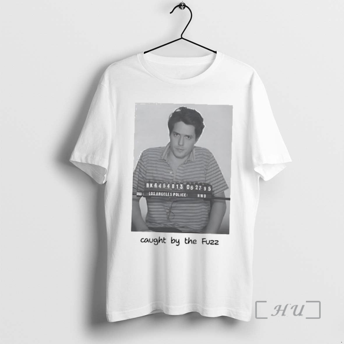 Officials Hugh Grant Mugshot Caught By Fuzz Woman T-Shirts, Hoodie, Sweatshirt | PrintMintTees.com