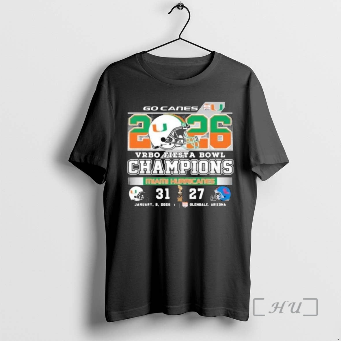 Officials Hurricanes 31 27 Rebels 2026 Fiesta Bowl Champions T-Shirts, Hoodie, Sweatshirt | PrintMintTees.com