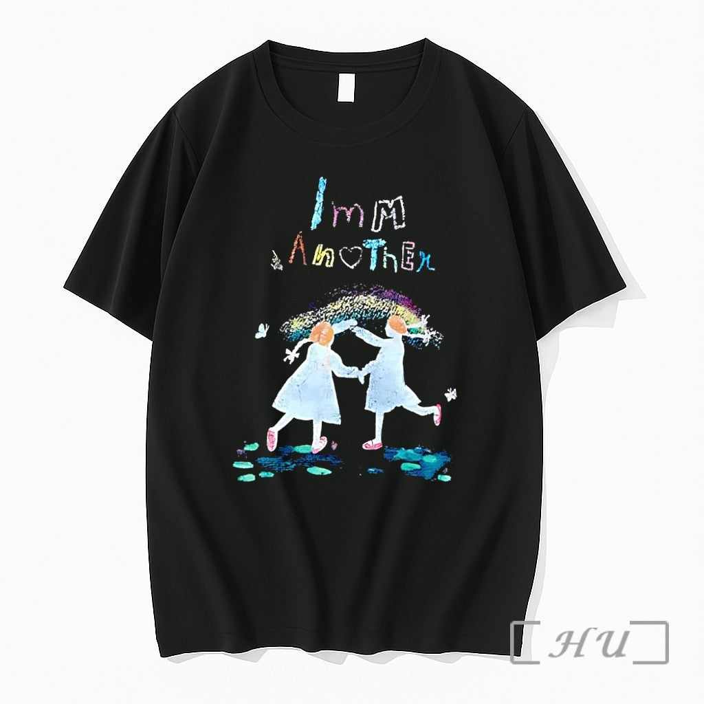 Officials I Am Another Girl Two Children Dancing Under Rainbow Black Premium T Shirts Sweater