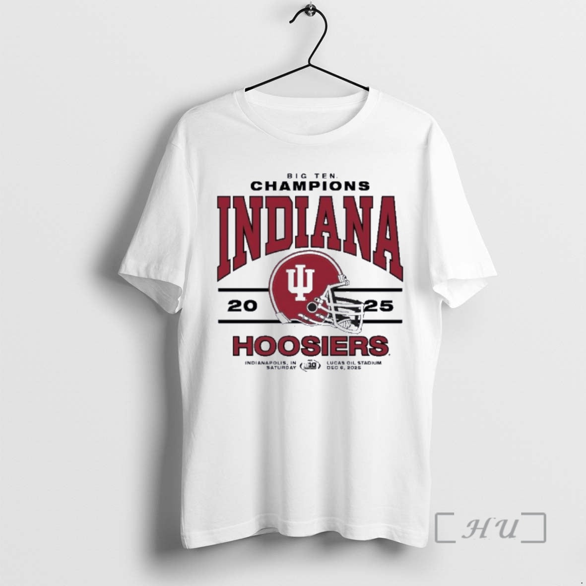 Officials Indiana 2025 Big Ten Champs Helmet T-Shirts, Hoodie, Sweatshirt | PrintMintTees.com
