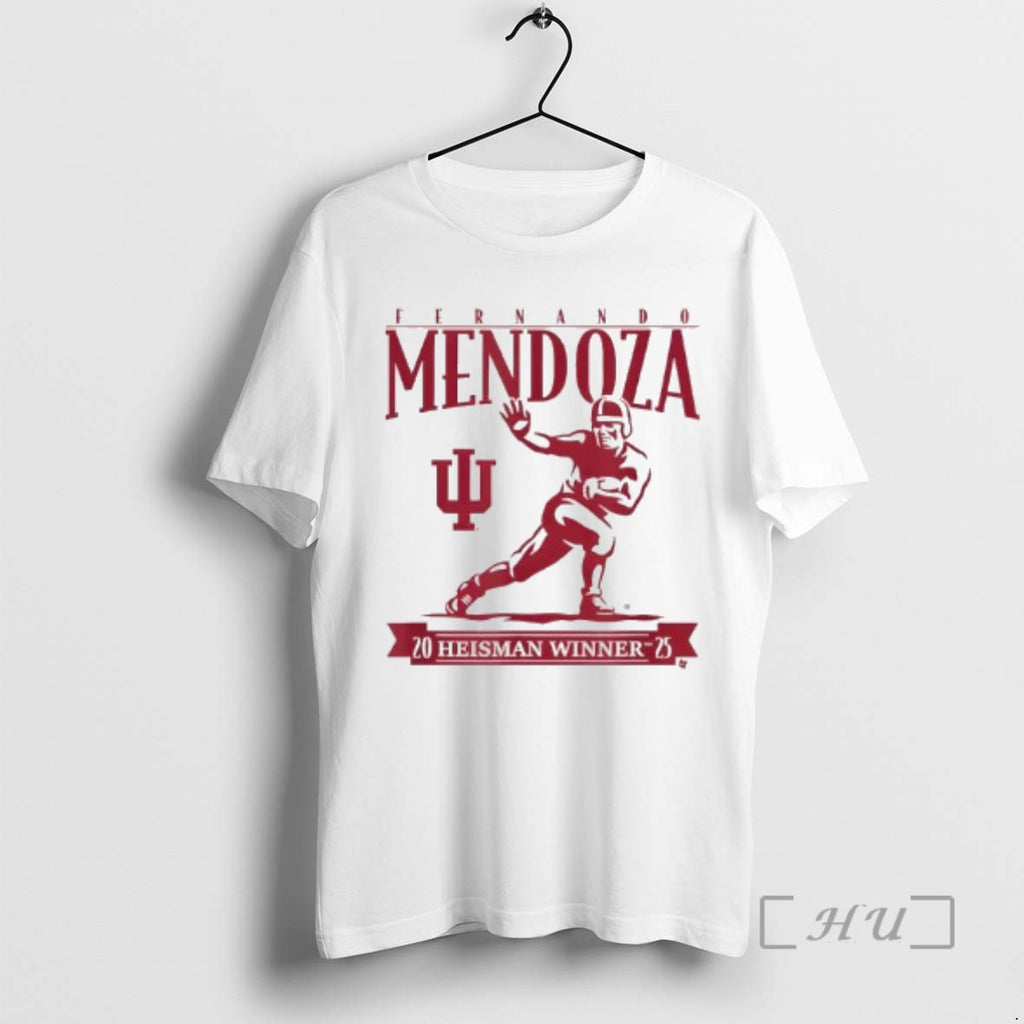 Officials Indiana Football Fernando Mendoza Heisman Trophy T-Shirts, Hoodie, Sweatshirt | PrintMintTees.com