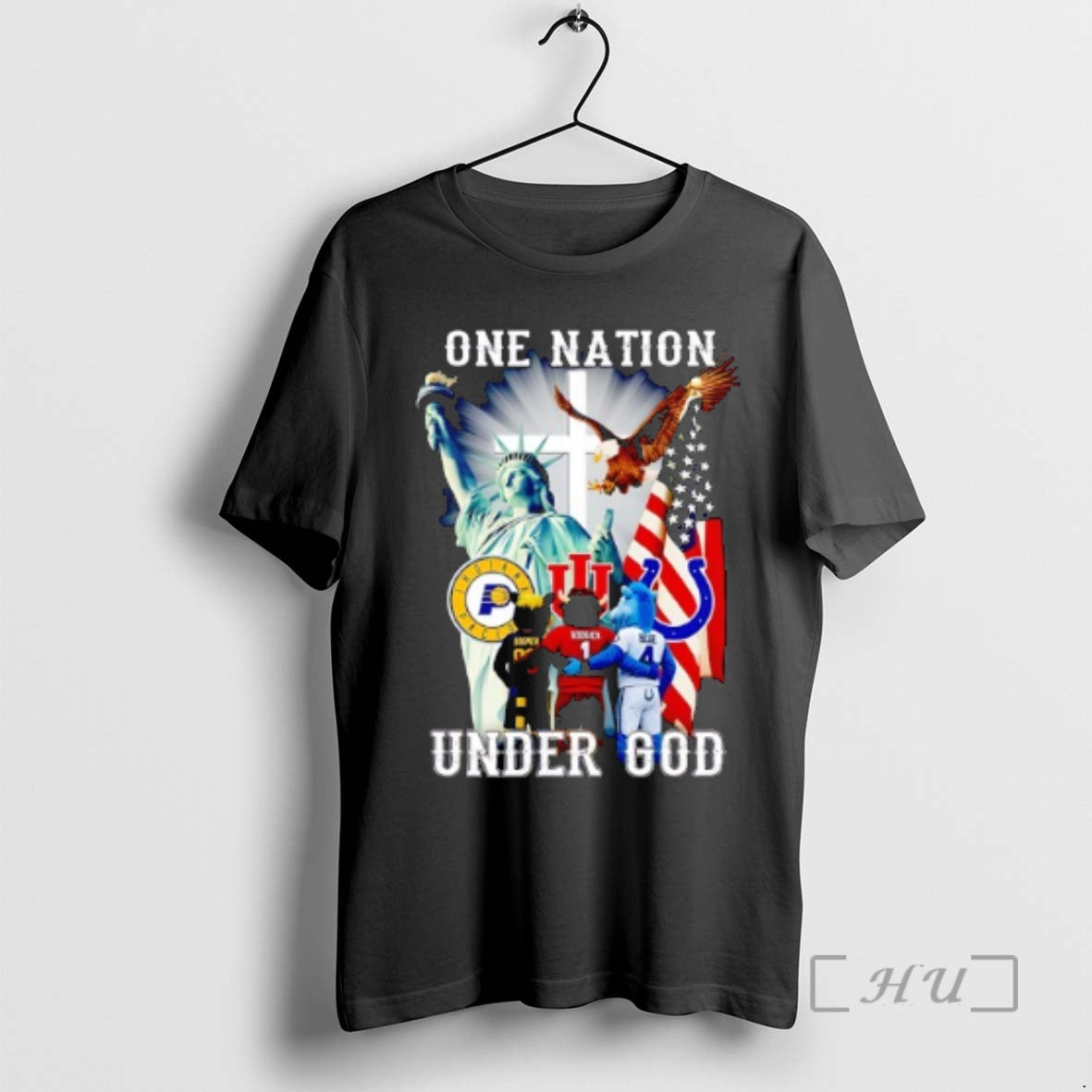 Officials Indiana Hoosier Indiana Pacers Indianapolis Colts Mascot One Nation Under God Premium T Shirts Hoodie, Sweatshirt