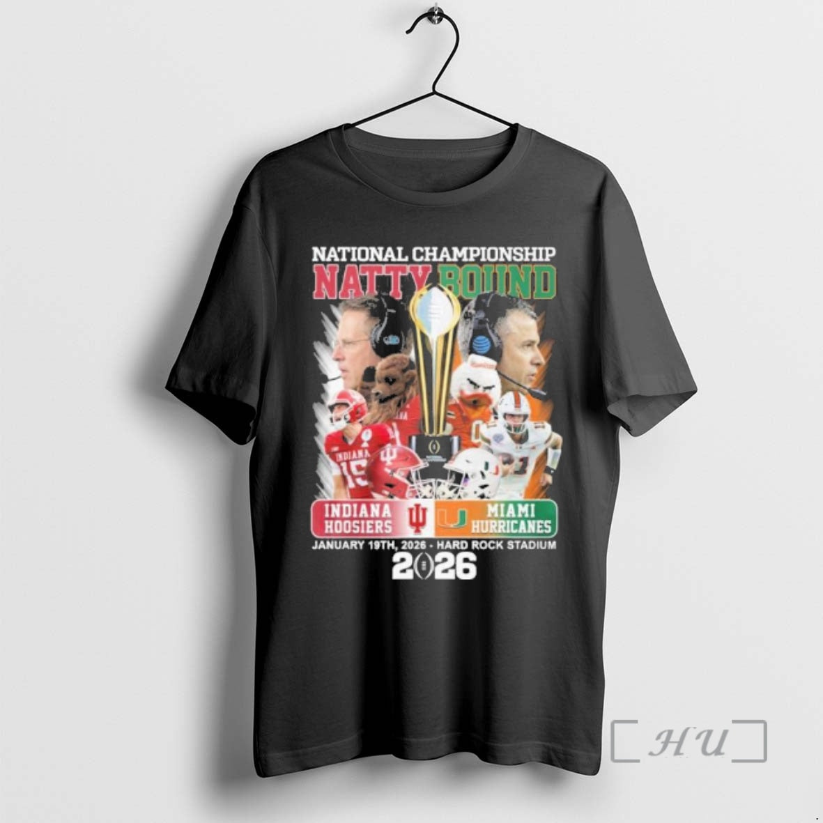 Officials Indiana Vs Miami 2026 National Championship Natty Bound Matchup T-Shirts, Hoodie, Sweatshirt | PrintMintTees.com