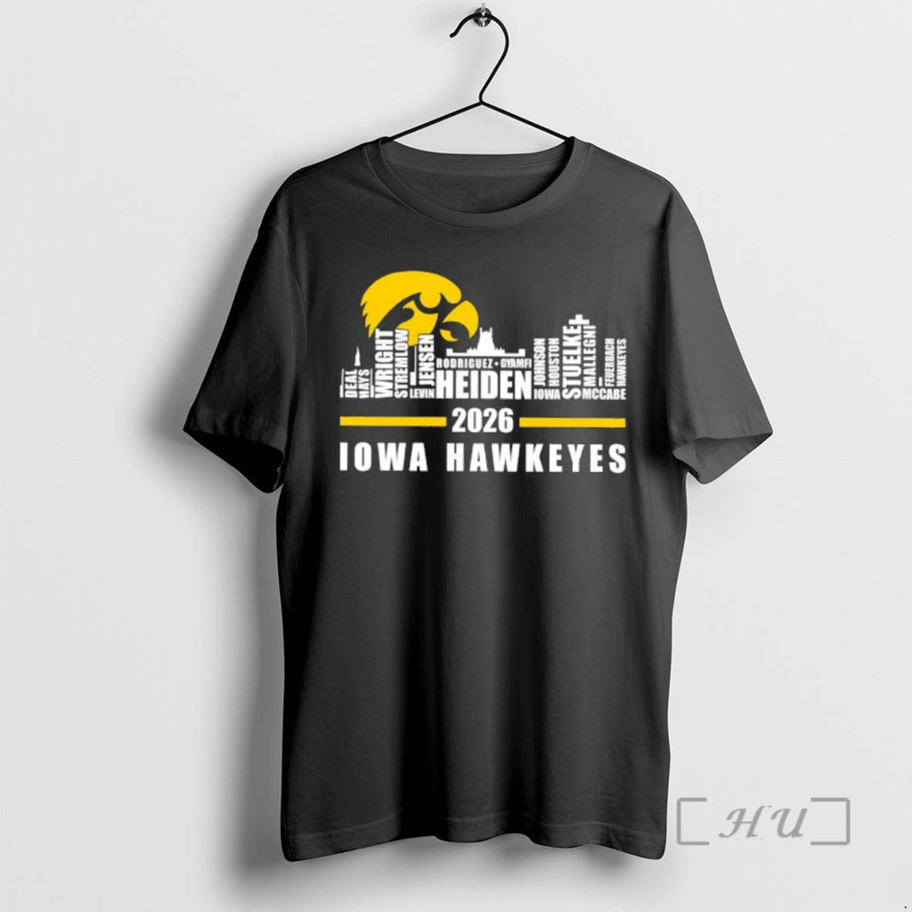 Officials Iowa Hawkeyes 2026 Player Name Skyline City T-Shirts, Hoodie, Sweatshirt | PrintMintTees.com