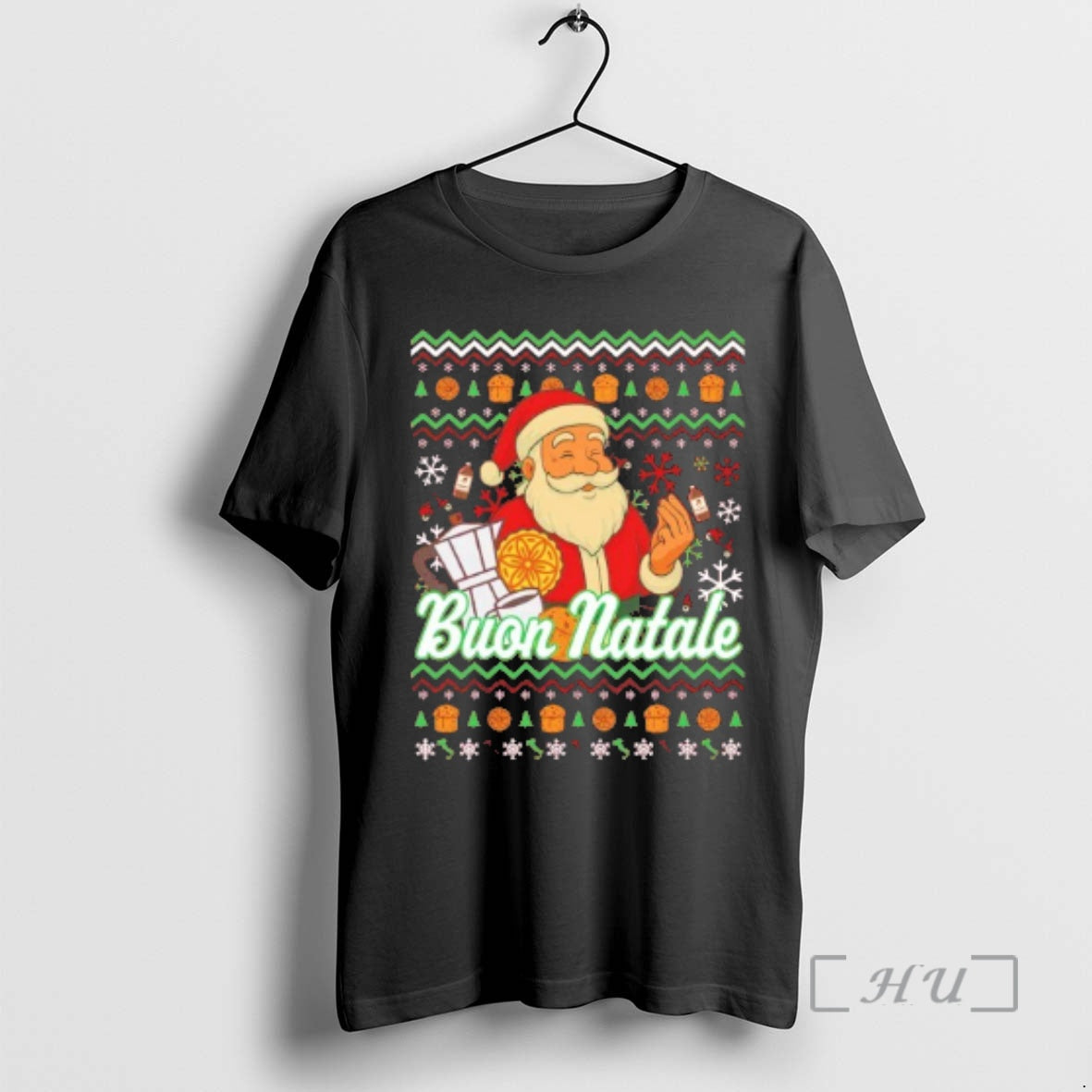 Officials Italian Santa Buon Natale Ugly Christmas Sweat T-Shirts, Hoodie, Sweatshirt | PrintMintTees.com