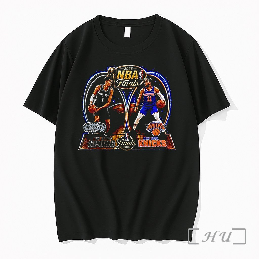 Officials Jalen Brunson Knicks Vs Victor Wembanyama Spurs Nba Basketball Finals 2026 Premium T Shirts