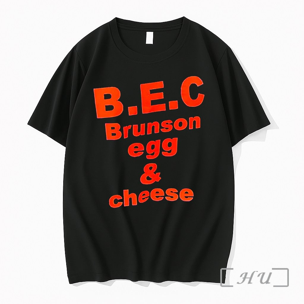 Officials Jalen Brunson New York Knicks Bec Brunson Egg And Cheese 2026 Premium T Shirts