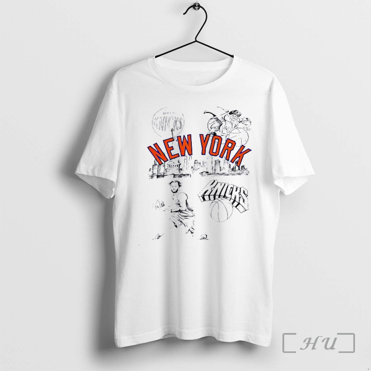 Officials Jalen Brunson New York Knicks City Skyline Art