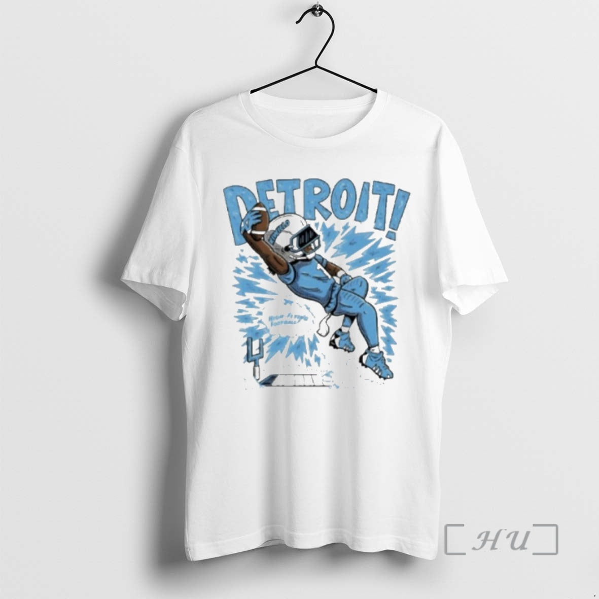 Officials Jameson Williams Detroit Lions High Flying Football Graphic T-Shirts, Hoodie, Sweatshirt | PrintMintTees.com