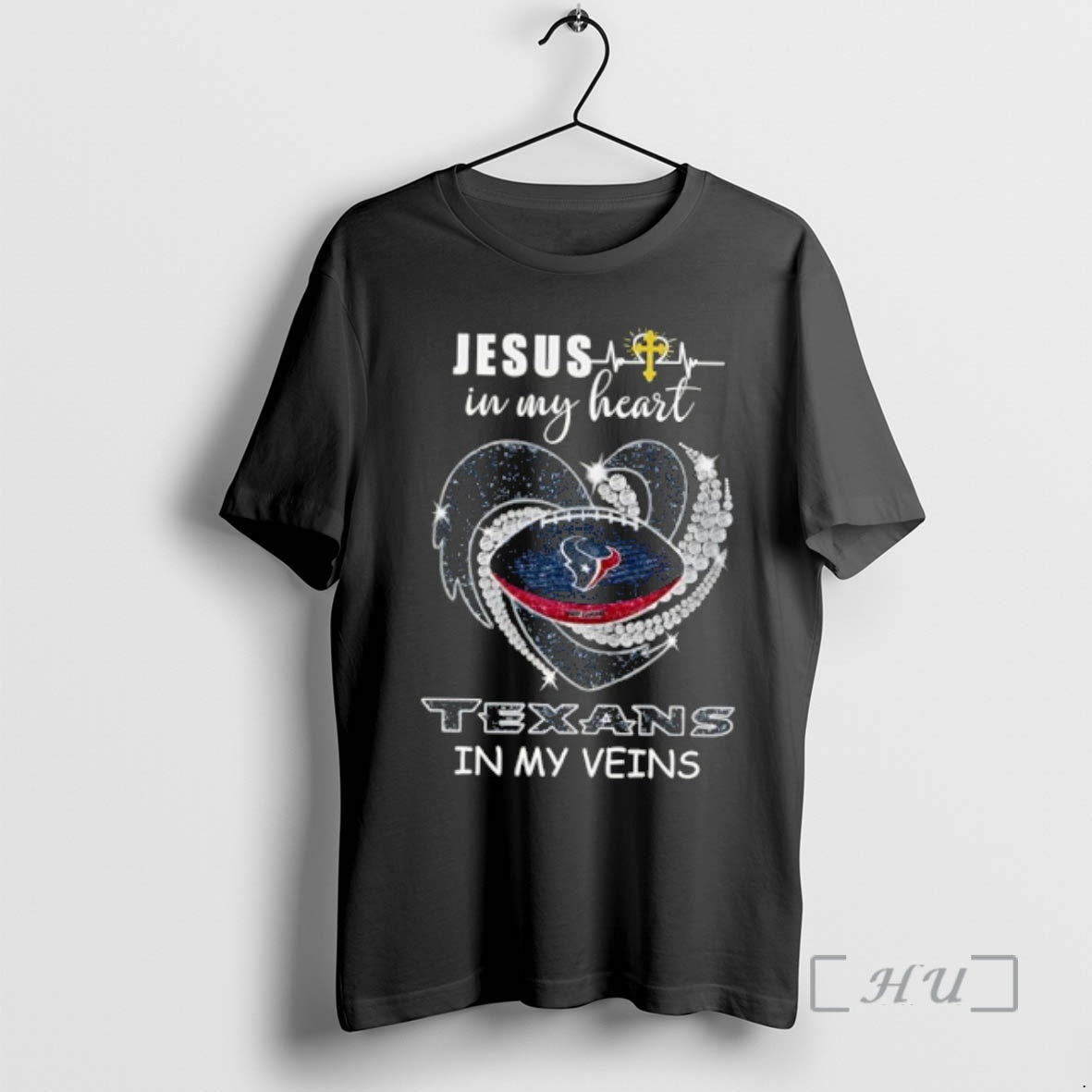 Officials Jesus In My Heart Texans In My Veins T-Shirts, Hoodie, Sweatshirt | PrintMintTees.com