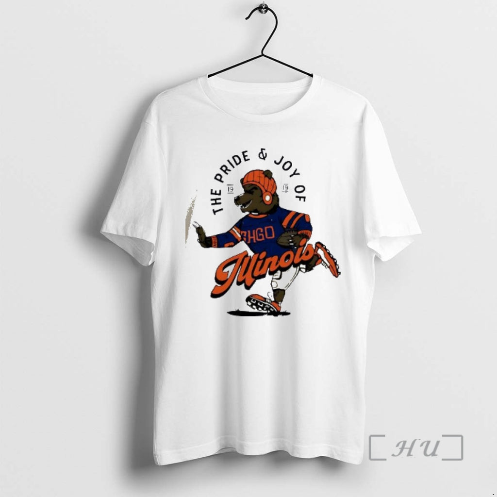 Officials Juinois Pride And Joy Tee Chicago Bear Mascot Hoodie, Sweatshirt | PrintMintTees.com
