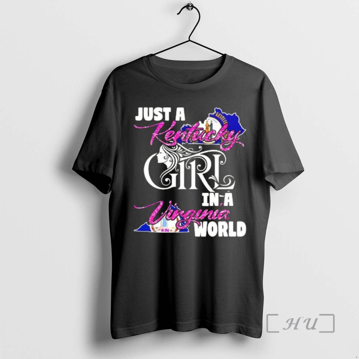 Officials Just A Kentucky Girl In A Virginia World T-Shirts, Hoodie, Sweatshirt | PrintMintTees.com